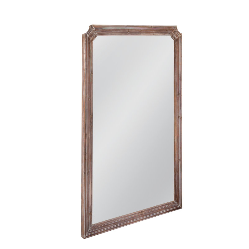 Weathered Natural Wood Rectangular Floor Mirror