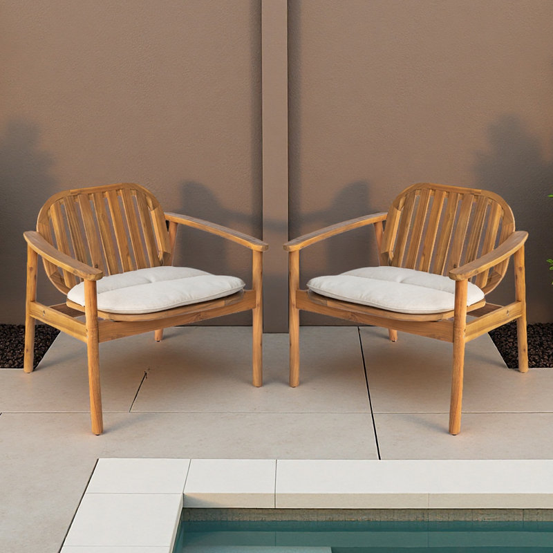 Fauteuil club avec coussin, ensemble de 2