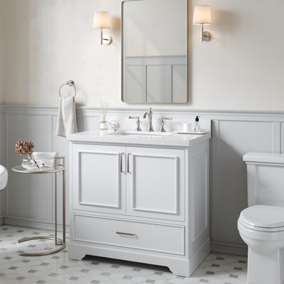 Meuble-lavabo simple avec plateau Abshire 37