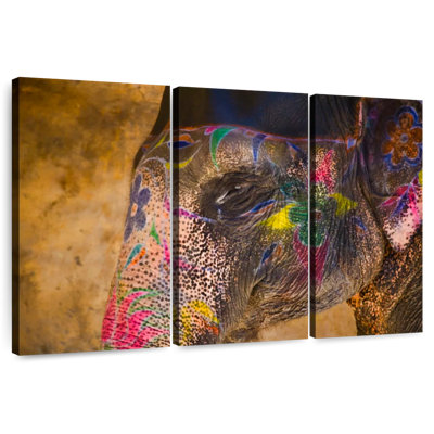 Painted Elephant In Jaipur India