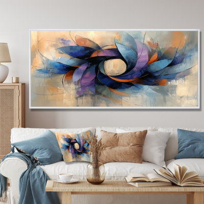 Couronne de velours abstrait Ingeborg - densité, art mural