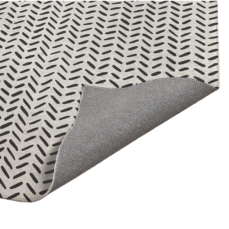 Tapis de bureau léger Dream Splat, L 3 pi x L 2 pi, Ivoire, gris anthracite