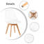 43cm H Upholstered Cross Back Side Chair in White
