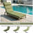 77" x 25" Outdoor Patio Chaise Lounge Cushion with Straps-658384834