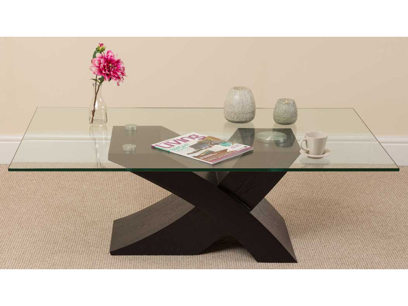 Dykstra Cross Legs Coffee Table, Black