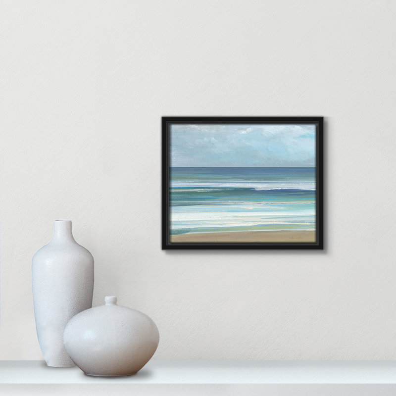 «Gentle Waves I» par Sally Swatland, Noir, H 9,5 po x l 11,5 po