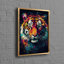 Art 3D sur toile à thème animal avec motif de tigre vibrant parfait pour la décoration murale et le cadeau de la Saint-Valentin