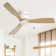 132CM Solid Wood 3-Blade Propeller Ceiling Fan with Remote Control