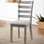 Chaises de salle à manger 2 pièces à dossier gris en tissu de style rustique gris
