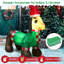 Décoration de Noël chien de teckel avec chapeau et écharpe gonflable