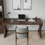 Bureau moderne et simple en bois massif-845975401