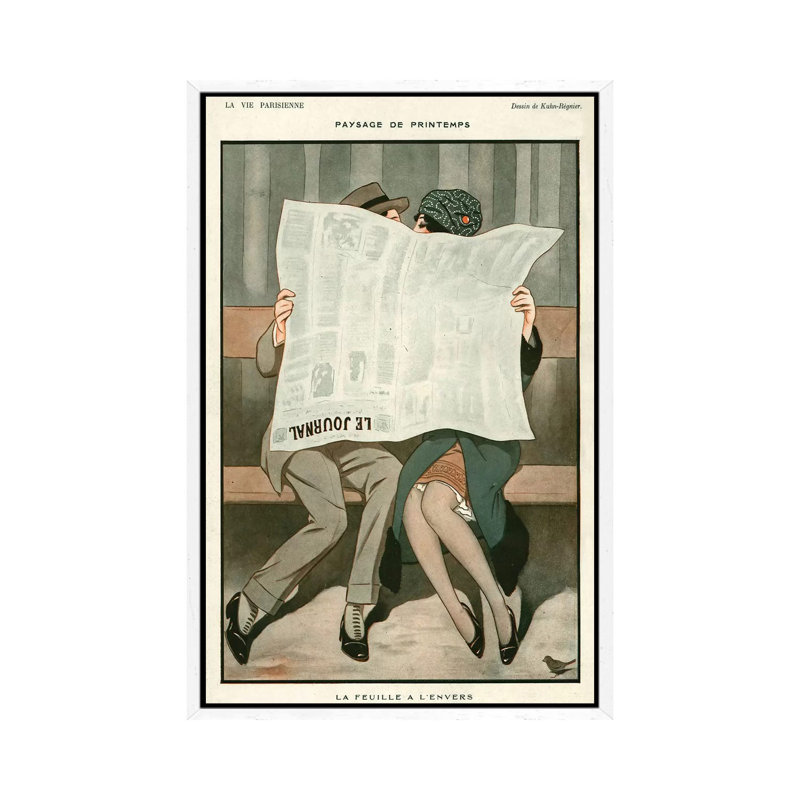 1920s La Vie Parisienne Magazine Plate by Joseph Kuhn-Regnier - Print on Canvas, 66.04cm H x 45.72cm W x 3.81cm D