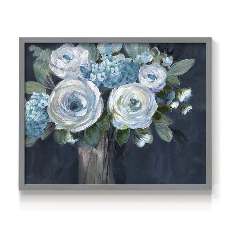 Midnight Blues - Imprimé encadré - Restickable, Gris, H 16 po x l 20 po