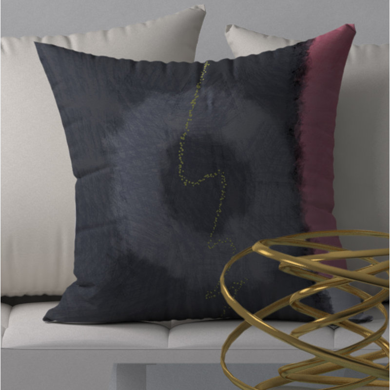 Abstract Reversible Throw Pillow, 18" x 18"