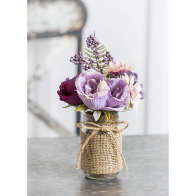 Plantes florales artificielles de 5 po en pot
