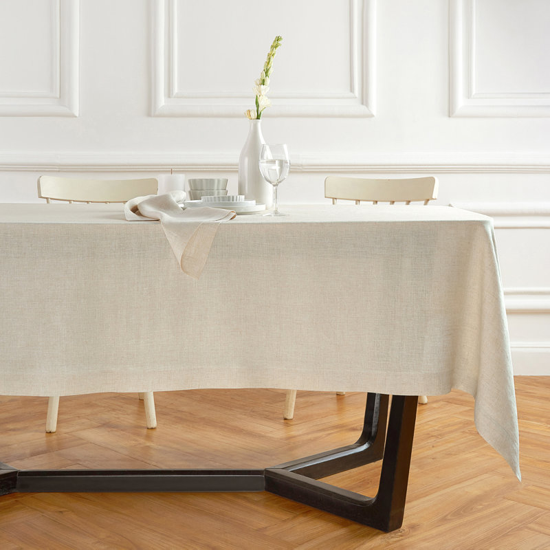 Sonoma - 100% Pure Linen Tablecloth (Prewashed), 120" x 70", Flax