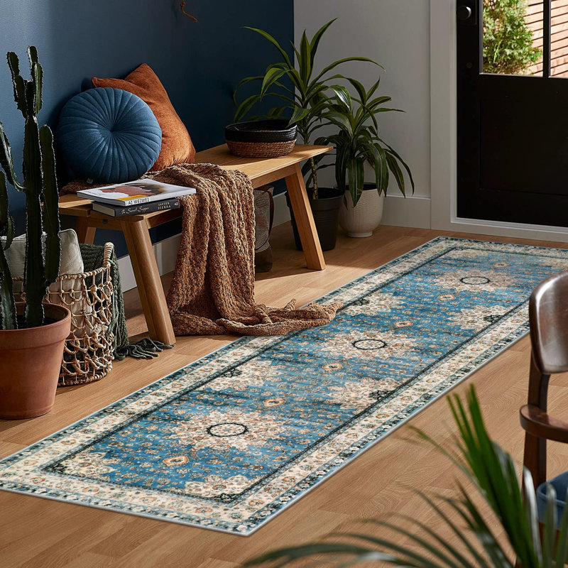 Watte Traditional Oriental Tribal Machine Washable Area Rug Perfect for Living Room, Dining Room, Bedroom Decor