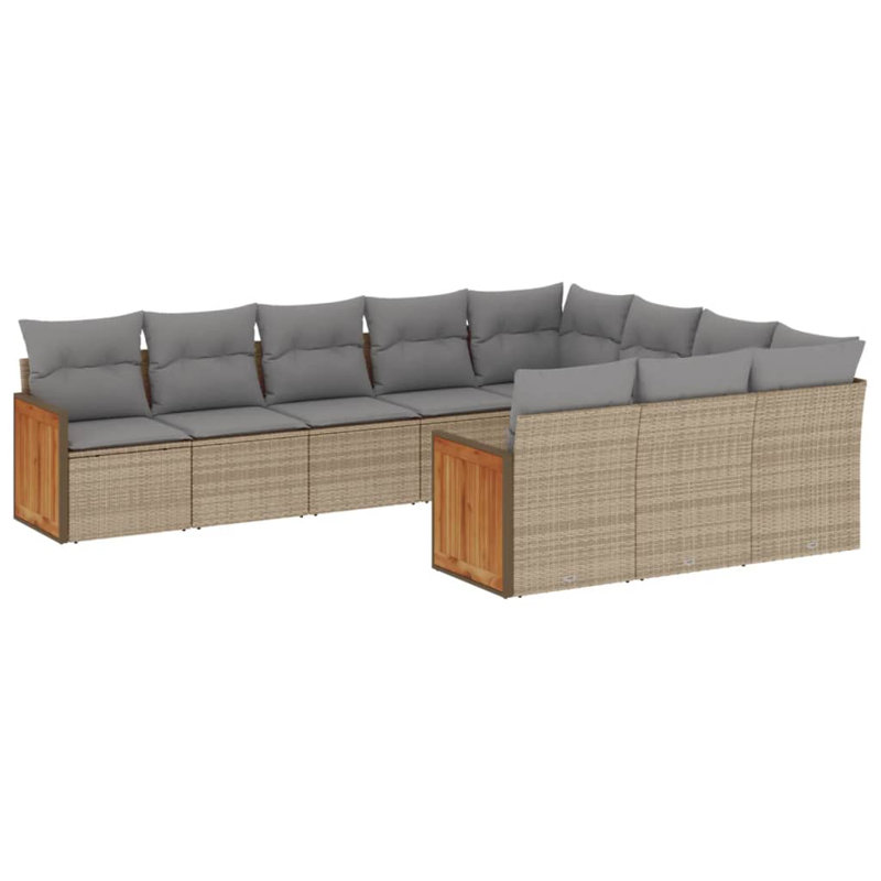  Ensemble de canapé de jardin beige