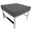 Atlas Modern Chrome and Leather Ottoman-775271183