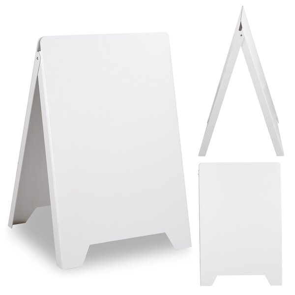 M&T Displays Street SignPro Board, 24x36 Inch Poster White Weatherproof  Sandwich Board A-Frame Sidewalk Curb Sign Holder Folding Portable Double  Sided Advertising Display for Restaurant Cafe (10 pack) 