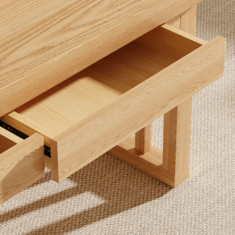Bureaux rectangulaires en bois massif Burlywood, H 29,53 po x l 70,87 po x P 31,5 po