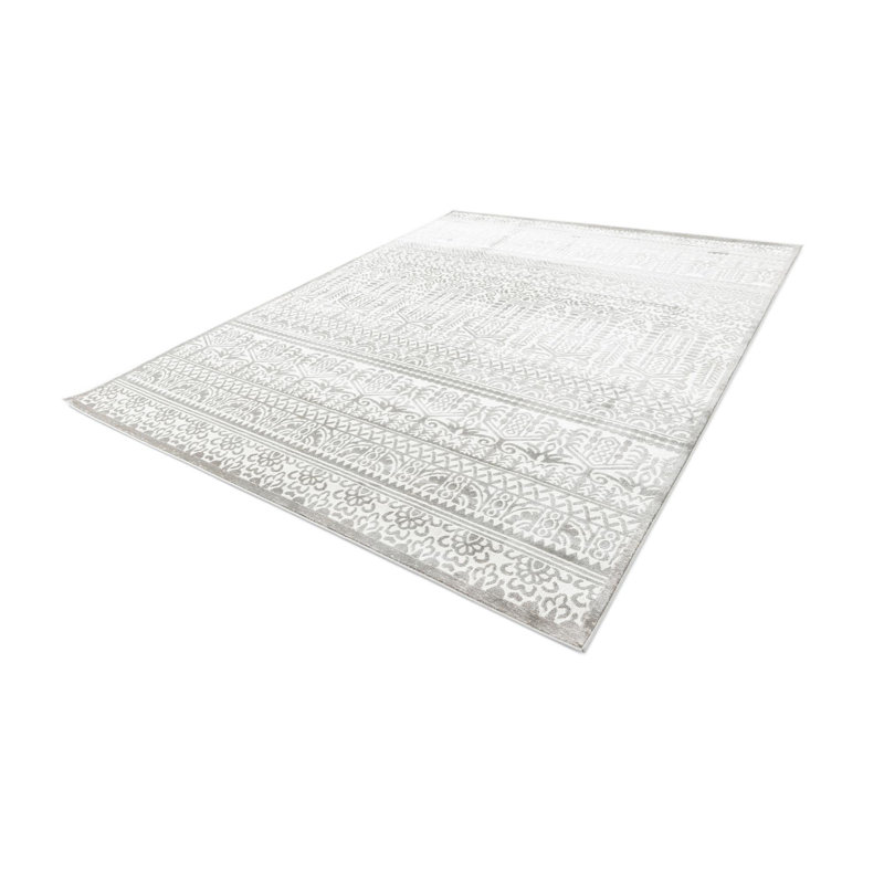 Tapis gris-ivoire Southwestern / Lodge Onyxx, Rectangle 2 pi x 3 pi 1 po