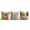 Ensemble de housse de coussin élégant (3 pièces), 16,9 x 16,9 pouces | 50% coton / 50% polyester, lavable et repassable | Parfait pour la décoration intérieure, le canapé et le salon, tissu doux et durable