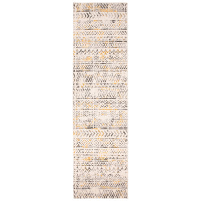 Geometric Gray/Yellow/Ivory Area Rug