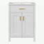 Ensemble de meuble-lavabo 24 po avec lavabo en céramique, meuble-lavabo compact de 24 po x P18 po x H34 po, 2 portes à fermeture en douceur