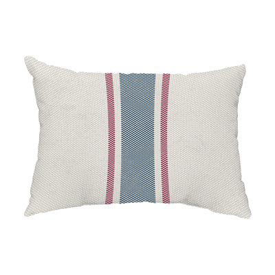 Grain Sack Outdoor Rectangular Pillow Cover & Insert