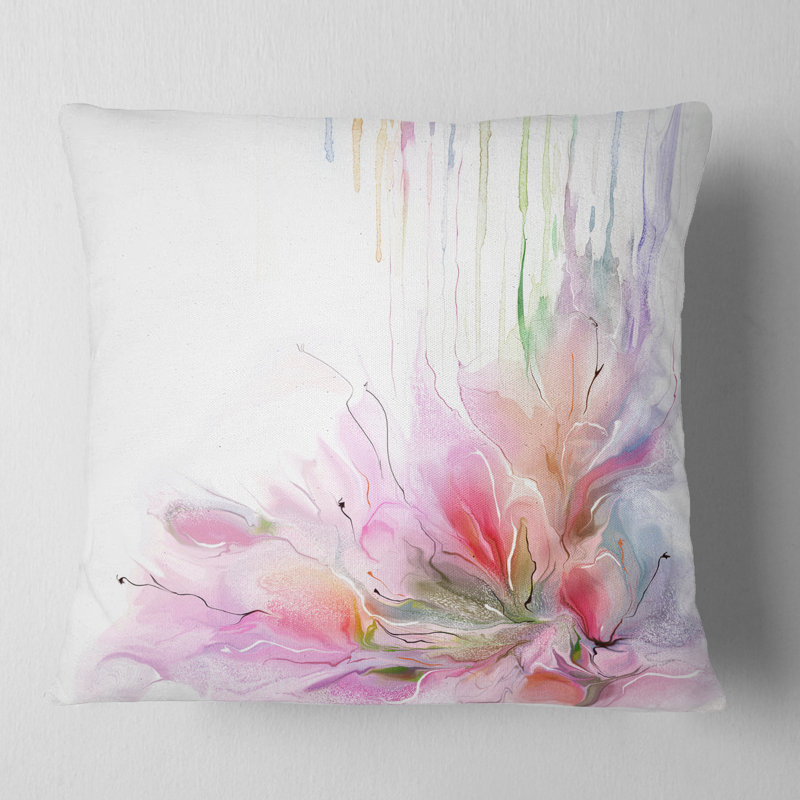 Composition florale - Coussin imprimé floral, 18 po x 18 po, Coussin décoratif