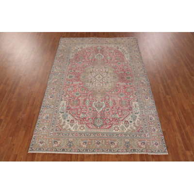 Tapis traditionnel en laine à motif géométrique 6 x 10