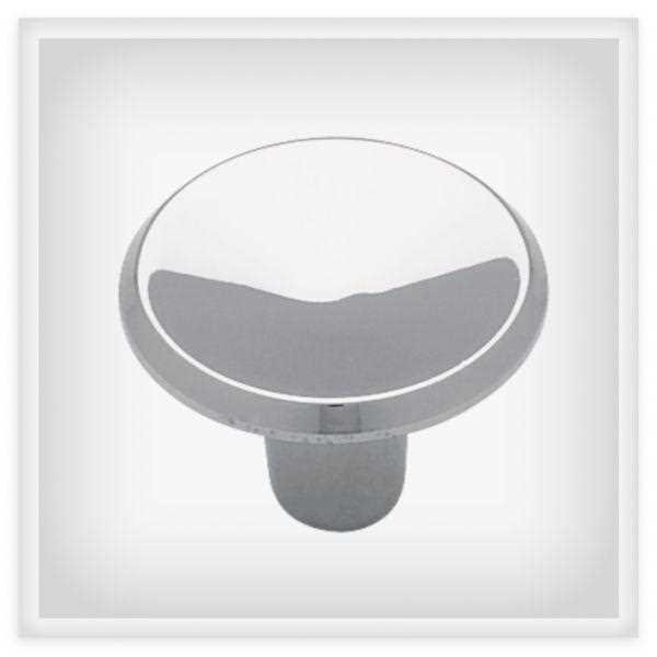 (Paquet de 5) Poignée ronde concave de 1 pouce en chrome