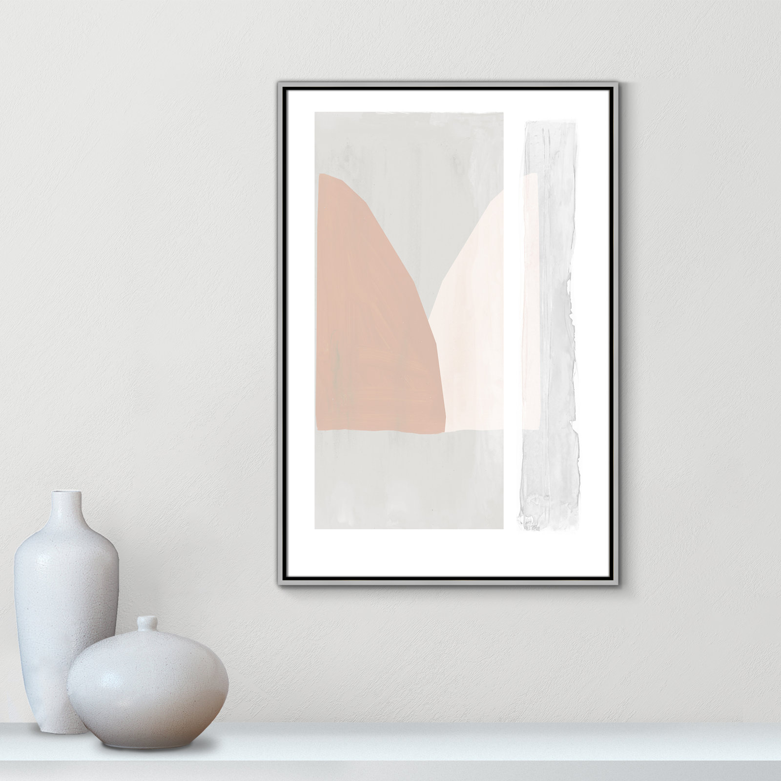 Soft and Light - Painting Print, Silver Framed Canvas, 37.5" H x 25.5" W x 2" D