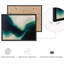 Reproduction d'art encadrée abstraite pour décoration intérieure moderne - 11 po x 14 po-116555773-116555774