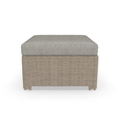 Outdoor Ottoman With Sunbrella Cushions by Birch Lane