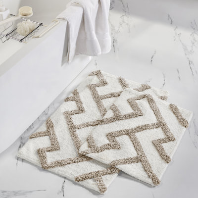 Ensemble de tapis de bain 100% coton 2 pièces Jannica