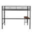 Lit mezzanine simple en métal avec bureau d'étude ergonomique et rails-938115671