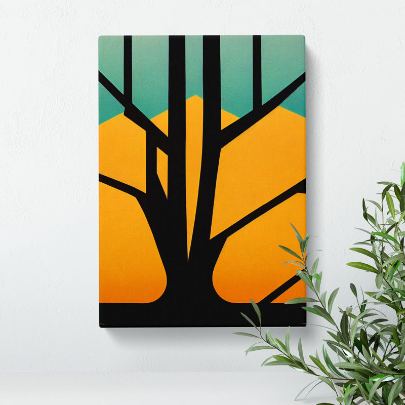 Bold Abstract Tree Art No.4 - Wall Art, Wrapped Canvas, 50cm H x 35cm W x 3cm D, No Matte