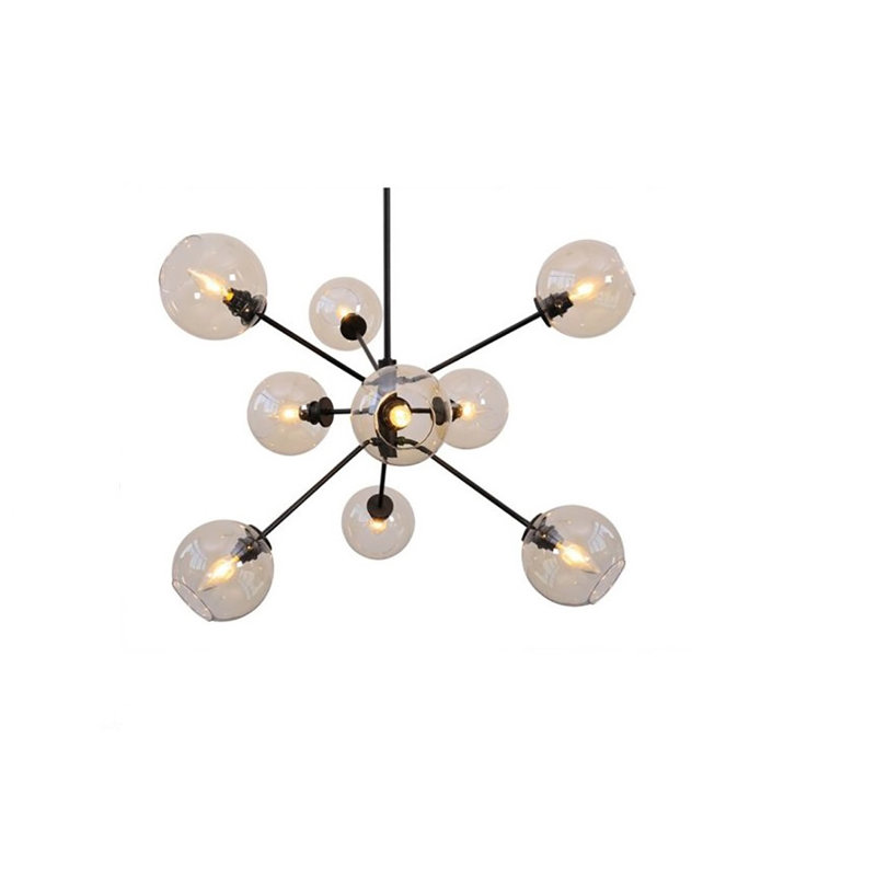 Lustre linéaire 9 lumières spoutnik moderne Aravale
