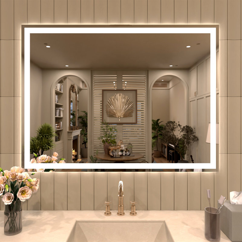 Miroir de salle de bain rectangulaire, 36 po x 48 po