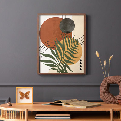 «Contemporary Palm I», reproduction encadrée - bois massif