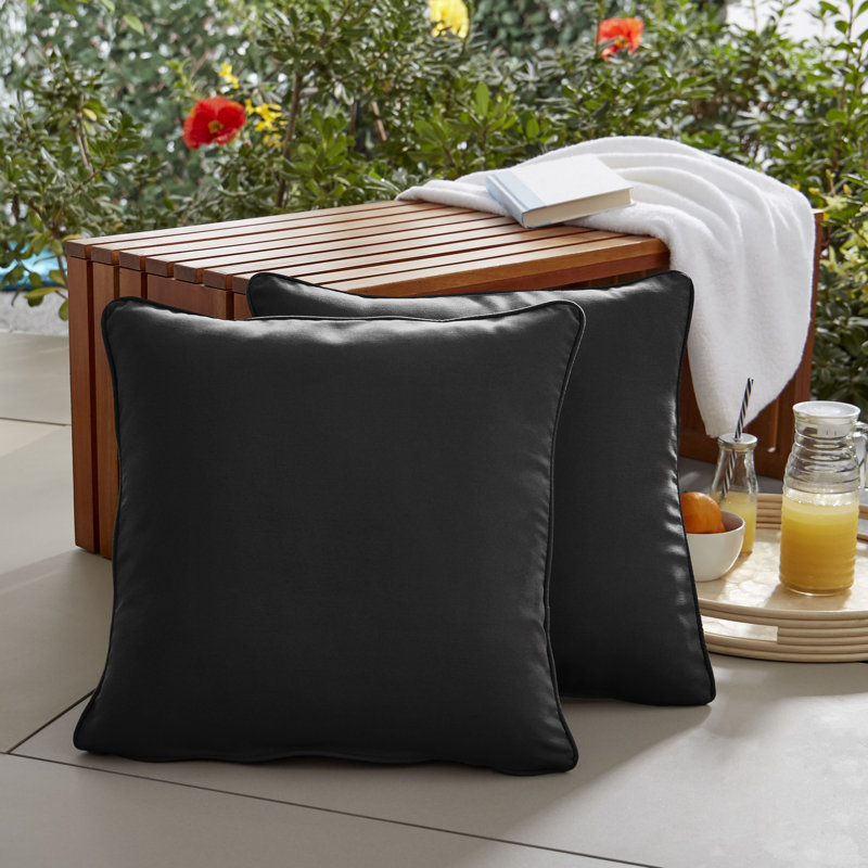 Collins Outdoor Reversible Throw Pillow, Square 22"