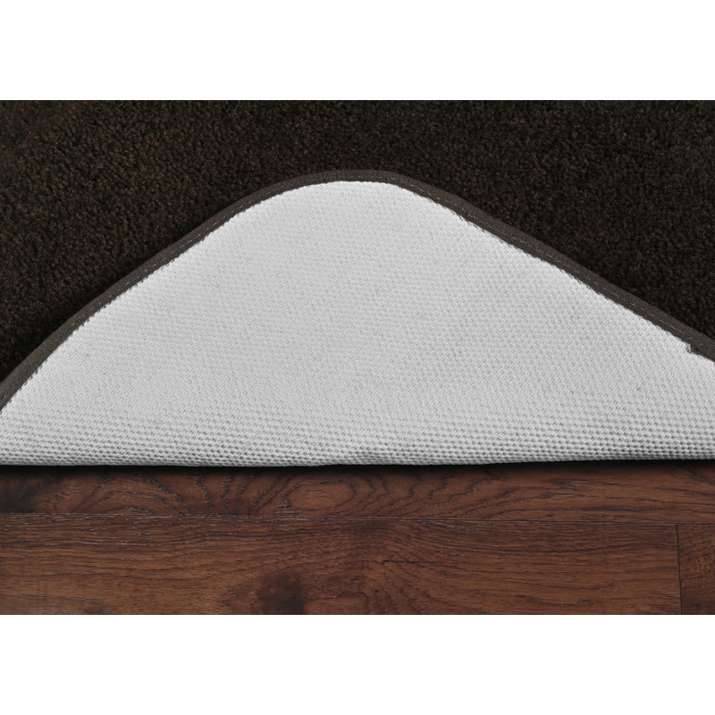 Ensemble de tapis de bain en nylon 4 pièces avec envers antidérapant Mccluney, Chocolat