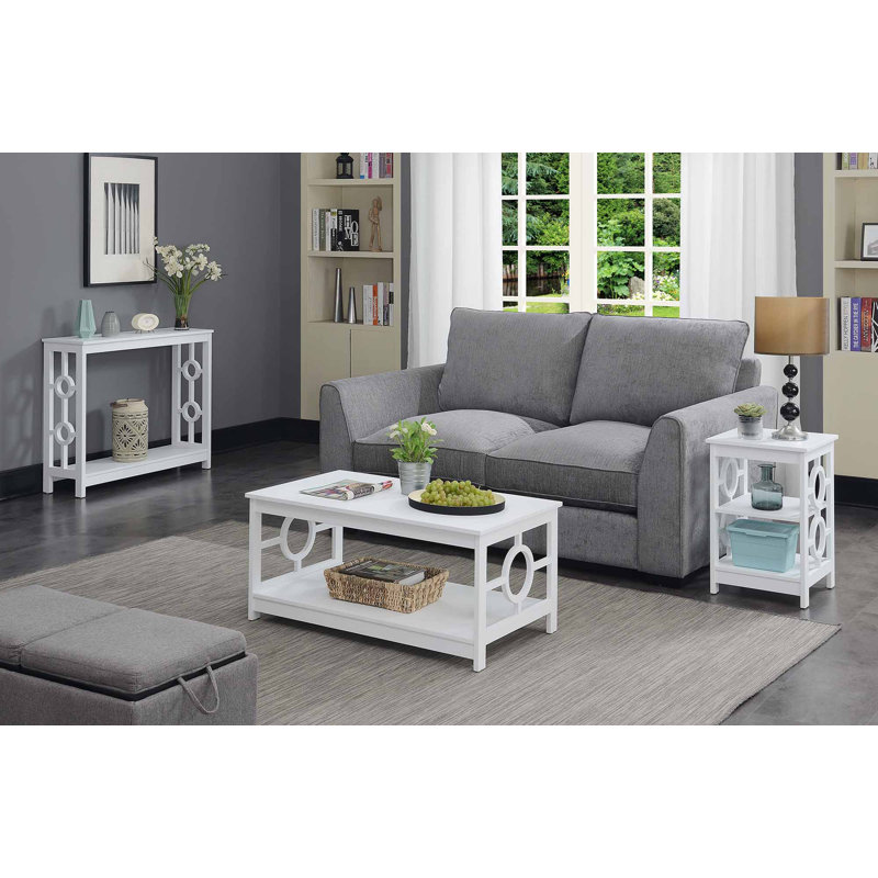 Odalis 40'' Console Table, White, 31.75" H x 40" W x 12" D