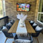 Ensemble repas pour patio en osier pour 10 personnes avec table rectangulaire Braylin-1174758785-1174758791