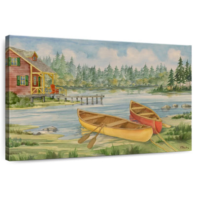 Camp de canot avec chalet