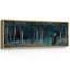 «Moody Night Forest», art mural chambre à coucher bleu marine, impression numérique sur toile giclée sur toile-111654053-111654054