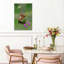 Curious Tree Frog Delicate Vibrant Contemporary Frog Flower Nature Wall Art Print 1 Piece Wrapped Canvas Wall Art-2050522703