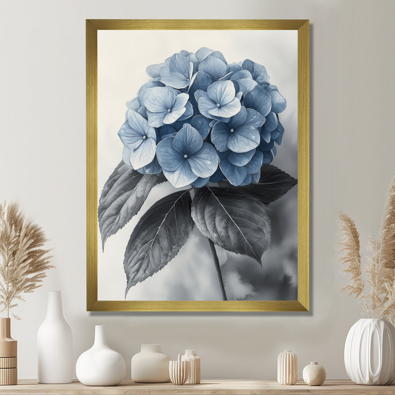 Grimsby - impressions sur toile florales, H 20 po x l 12 po, Picture Framed, Doré